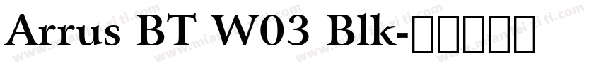 Arrus BT W03 Blk字体转换